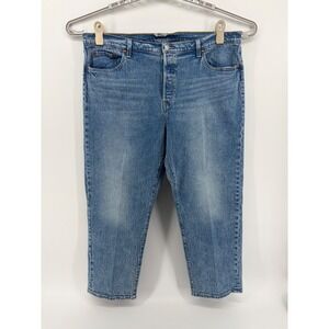 Levi's 501‎ Women's Button Fly Jeans Medium Wash Straight Leg Size 20W S